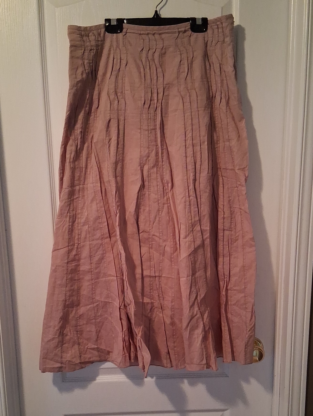 Pleated Maxi Skirt in Dusty Rose